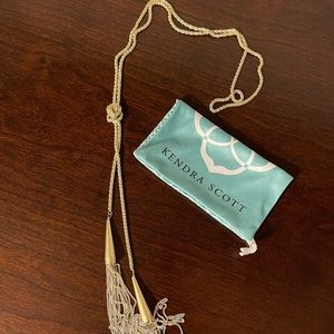 Kendra Scott gold tassel necklace